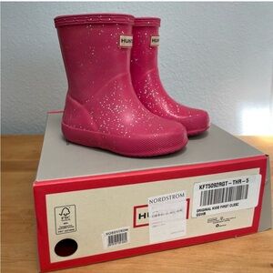 Hunter Kids Pink Rain Boots